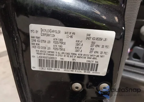 2007 Jeep Liberty Sport from USA, damaged, VIN 1J4GK48K87W589919